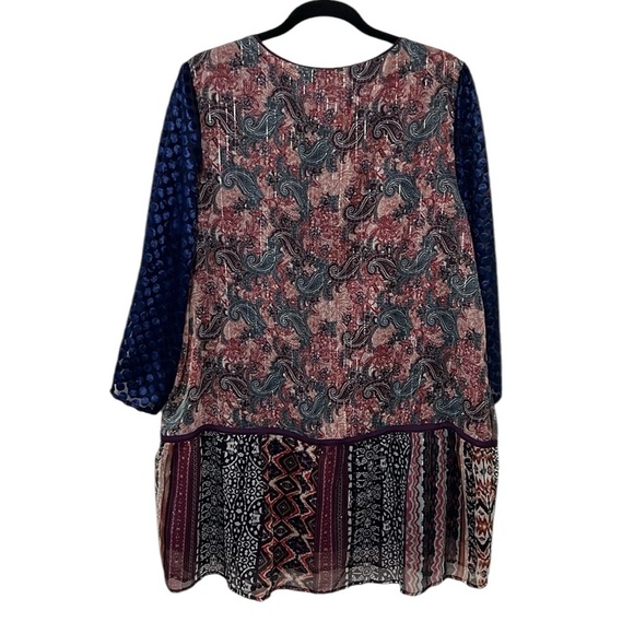 Soft Surroundings v neck multi color floral tunic dress size XL - Picture 2 of 10